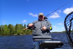 Mike Pease lost fishing pole in lake 5/29, Caught fishing pole 5/30